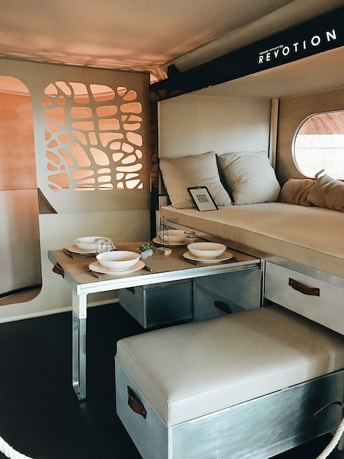Posh inside of a campervan