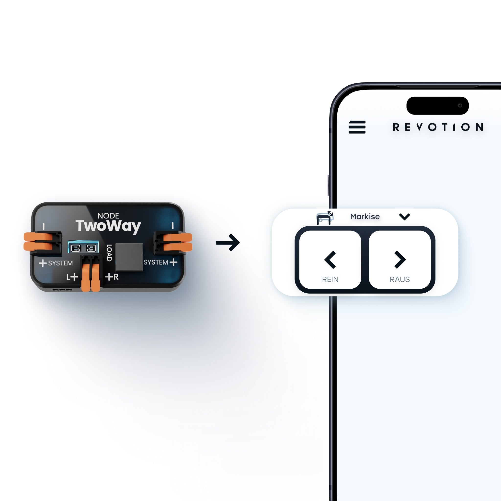 markise mit smartphone steuern NODE® TwoWay – REVOTION GmbH